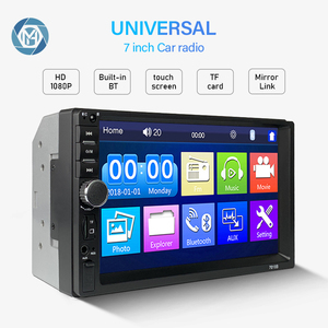 Promoción Pantalla táctil de 7 pulgadas 2 Din Video Radio <span class=keywords><strong>Car</strong></span> Music Video MP5 Player <span class=keywords><strong>Kit</strong></span> 7018B con base de marco de cámara de marcha atrás - Product Image 2