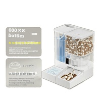 Vente flash : Distributeur automatique de nourriture pour animaux de compagnie intelligent 2 en 1 avec caméra et commande par application, distributeur d'eau de 4 L, bols en plastique écologiques