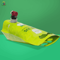 Sac d'emballage liquide PE personnalisé de 32OZ 34OZ 50OZ dans une boîte pliable en plastique pour boisson, vin et bière Doypack.