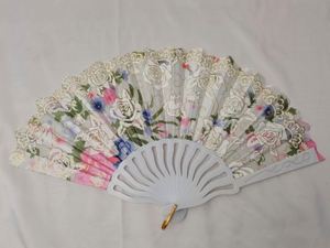 Abanico de Mano Personalizado de Tela Satinada de 23 cm con Mango de Plástico Blanco para Fiestas, Promociones, Año Nuevo o Pascua - Product Image 6