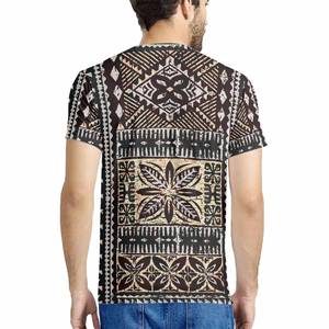 男性のためのポリネシアンパルタシプリントTシャツはヴィンテージラウンドネック夏半袖男性メラネシアンスタイルの服をカスタマイズします - Product Image 2