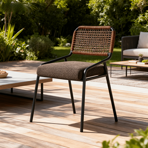 Silla <span class=keywords><strong>de</strong></span> Jardín Moderna Nórdica Resistente, Cómoda para Estar Sentado Durante Mucho Tiempo, <span class=keywords><strong>Muebles</strong></span> <span class=keywords><strong>de</strong></span> Ratán <span class=keywords><strong>de</strong></span> Plástico para Exteriores - Product Image 3