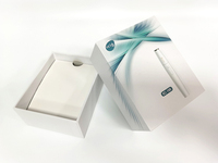 Boîte d'emballage cadeau électronique avec logo personnalisé Machine à gaufrer la base du couvercle supérieur et inférieur stratification mate avec revêtement UV papier d'art