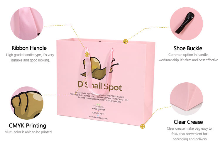 Creative Custom Design Paper Cardboard Retail Garment Clothing Shopping Carrier Bag