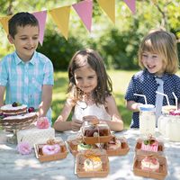 Boîtes de boulangerie recyclées blanches, contenants alimentaires en papier kraft résistant à l'huile pour sandwichs, biscuits, chocolat chaud, cupcakes et fraises