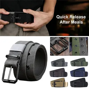 Ceinture en toile de nylon pour homme - Ceinture de travail tactique robuste avec boucle à ardillon élégante à dégagement rapide pour un usage quotidien - Product Image 4
