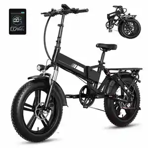 china Warehouse 20 Inch Fat Tire Electric Bike 48V 750W Mountain Electric Bicycle Full Suspension Air Tire E-bikes