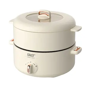 最佳价格2层电蒸汽锅蒸锅和电火锅二合一组合炊具高品质
