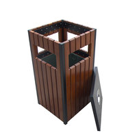 Mobilier d'extérieur unique en bois poubelle poubelle peut extérieur jardin rue recycler poubelle publique poubelle commerciale