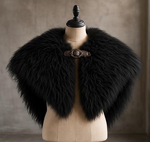 Fullyoung Capa de Hombro Unisex Medieval Vikinga de Piel Sintética de Poliéster, Chal con Cuello de Piel Renacentista para TV, Cine, Halloween, LARP y Cosplay - Product Image 5