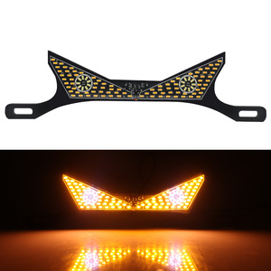 LKT, luces decorativas universales para coche, Ojo <span class=keywords><strong>del</strong></span> <span class=keywords><strong>diablo</strong></span> transfronterizo, tornillo para matrícula de motocicleta modificado, semicírculo, triángulo intermitente - Product Image 1