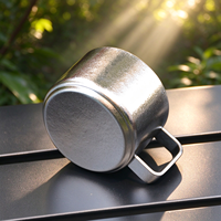 Tasse à eau en titane pur sablé à double paroi pour l'extérieur, tasse à bière portable d'été, mug de camping, tasse à café en titane