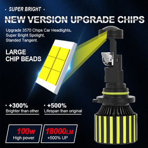 라이트 LED 헤드라이트 9V-80V 100w H7 A90 PRO 렌즈 (하이빔 및 로우빔 자동차 헤드라이트용) H4 9006 범용 - Product Image 4