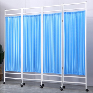 Clinic Folding Bedside Screen Divider Fire Resistance Cubicle Medical Curtain Hospital Fabric For Ward Curtain - Product Image 1