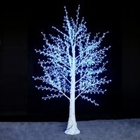 Árbol de Abedul Iluminado de 3 Metros, Resistente al Agua IP65, Tronco de FRP, Decoración Navideña de Lujo para Jardín, Fácil de Instalar