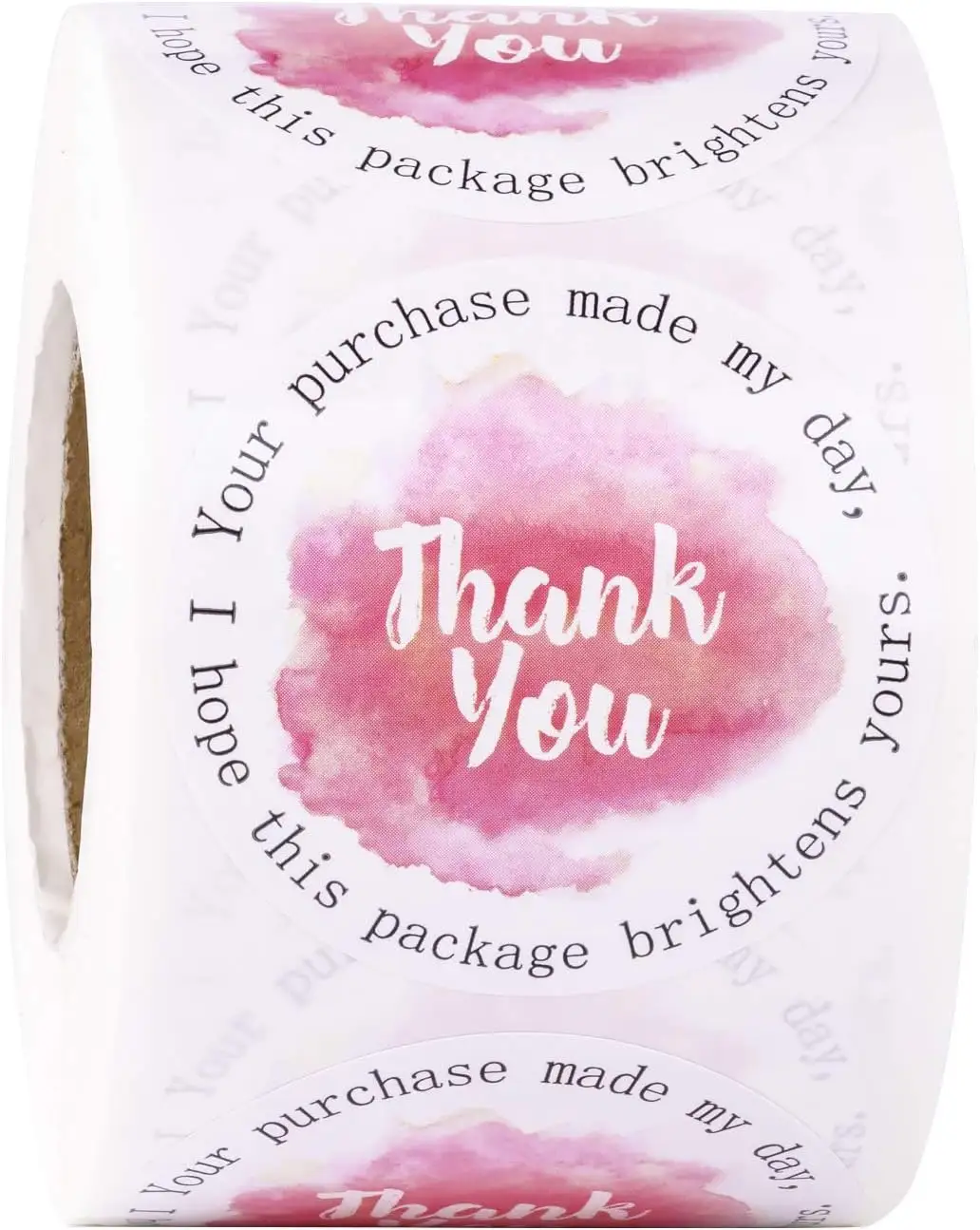 Thank You Sticker Free Gift Box Packaging Decorative Label 500Pcs/Roll Thank You Stickers For Small Business