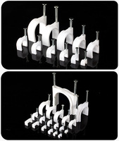 Clips de fixation murale pour câbles électriques en plastique de différentes tailles, organisateurs de fils ronds