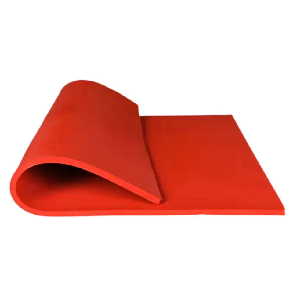 Anillo de silicona de espuma resistente a altas temperaturas de alta calidad, espuma de silicona roja prensada en caliente