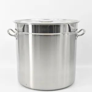 Утолщенная глубокая кастрюля для супа из нержавеющей стали, большой кулинарный горшок для столовой