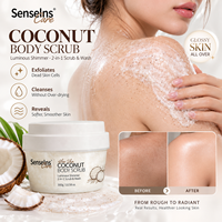 Fabricants de gommages corporels, gommage au sel de mer naturel personnalisé, nourrissant, micro-brillant, gommage à la noix de coco pour le corps, gommage exfoliant, blanchissant