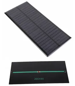 Panel surya monokristalin Resin epoksi hewan Mini 2.5W 12V kustom untuk lampu surya mainan pengisi daya baterai 7.4V