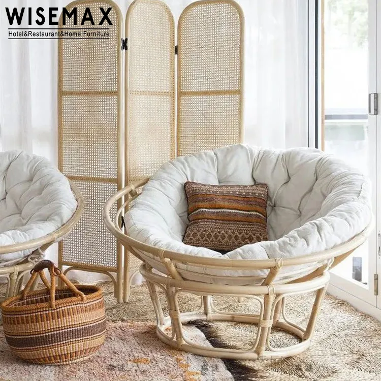 Nội Thất WISEMAX Bán Chạy Nhất Phong Cách Đồng Quê Ghế Phòng Chờ Cho Phòng Khách Mây Wicker Vòng Giải Trí Sofa