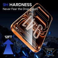 Nouveau design – Protection d'écran en verre trempé 9H ultra transparent anti-poussière pour iPhone 17 Pro, 16, 15, 14, 13, 12, 11 – Installation facile avec outil