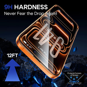 Nouveau design – Protection d'écran en verre trempé 9H ultra transparent anti-poussière pour <span class=keywords><strong>iPhone</strong></span> 17 Pro, 16, 15, 14, 13, 12, 11 – Installation facile avec outil - Product Image 3