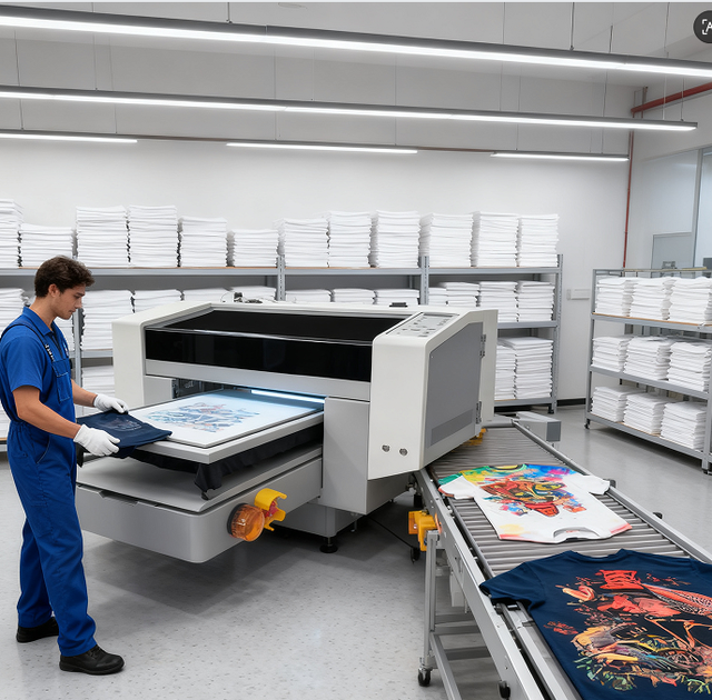 A3 A4 DTG Garment Digital Flatbed T-Shirt Printer Automatic Motor Epson Head Direct-to-Garment Textile Material Ink Home Use