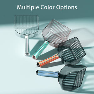 Großhandel Maßgefertigte Modische Transparente Umweltfreundliche Großvolumige Plastik-Katzenstreu-Schaufel zur Reinigung von Haustierkot - Product Image 1