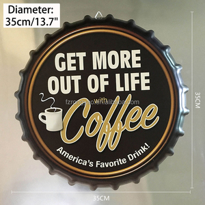 Letreros Personalizables de Metal Estilo Vintage con Forma de Tapa de Botella de Cerveza, 35cm de Diámetro, Placa de Hojalata Antigua para Decoración de Pared de Bar, Pub o Cuarto de Hombre - Product Image 5