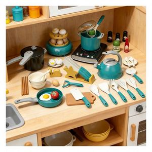 Children Kitchen Cooking Toy Suite Pretend Counter Refrigerator Cabinet <b>Shelf</b> Hands on Practice Family Enjoyment - Product Image 5
