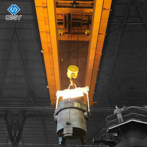 رافعة علوية مزدوجة الجسر لمناولة الأواني سعة 50 طن للمصانع، رافعة فولاذية مائية - Product Image 1