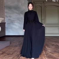 Robe élégante pour femme à col rond et manches longues, coupe ajustée, nouvelle collection automne 2025, vente en gros SJ 2026