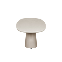 Ensemble de table à manger ovale moderne de luxe KKL modèle 6527, 6 chaises, extensible, en ciment travertin, pour salle à manger
