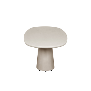Wholesale KKL Model 6527 Luxury Modern Oval <strong>Dining</strong> Table <strong>Set</strong> <strong>6</strong> <strong>Chair</strong> Extendable in Cement Travertine for <strong>Dining</strong> <strong>Room</strong> - Product Image 3