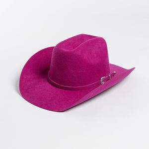 Shinehats vente en gros Western Fashion haute qualité Chapeau Vintage Designer vache garçon Logo personnalisé Cowboy laine feutre Fedora chapeau - Product Image 6