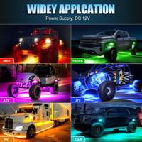 YiLaie calidad ambiental coche luz impermeable IP68 coche Underglow Kit para ATV UTV SUV todoterreno barco camión LED coche RGBW Rock luces