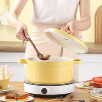 Vente chaude bon marché de haute qualité de luxe émail ustensiles de cuisine casserole en aluminium antiadhésif avec couvercle