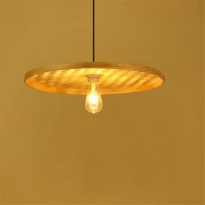 Asian Style Bamboo Jute <strong>Wicker</strong> Woven <strong>Lightshades</strong> Hanging Lamp for Restaurant Kitchen Home Decor Chandeliers &amp; Pendant Lights - Product Image 4