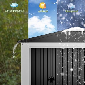 Durable Galvanised Steel Outdoor Metal Sun Garden Field Mower Storage Tool Shed for Patio Pet <strong>Dog</strong> <strong>House</strong> Rodent Proof Rot Proof - Product Image 4