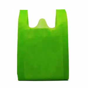Tela personalizada pp spunbond, bolsas de compra no tejidas, ecológicas y reutilizables, venta al por mayor