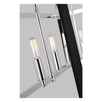Suspension rétro américaine pour Villa Island Industrial Rectangular Steel Decorative Pendant Lights Brass Finish Chandelier