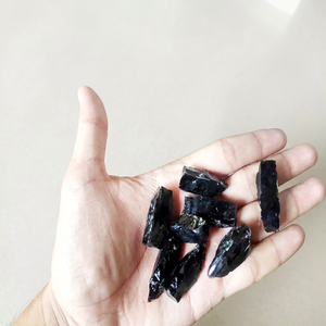 Vente en gros de pierres précieuses naturelles, points d'obsidienne noire, pierres semi-précieuses Feng Shui, fabrication de bijoux, méditation, thérapie - Product Image 1