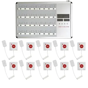 Queue management intercall patient nurse panic calling button cable emergency bed light system wireless for hospital