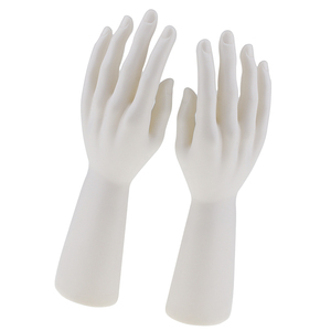 กำไลข้อมือเครื่องประดับสำหรับผู้หญิงทำจากพลาสติกสีขาว1คู่ - Product Image 4