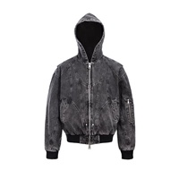 Blouson aviateur vintage en toile de canard teinte à froid, poids lourd, pour hommes, logo personnalisé, sweat-shirts, veste d'automne, fabricant