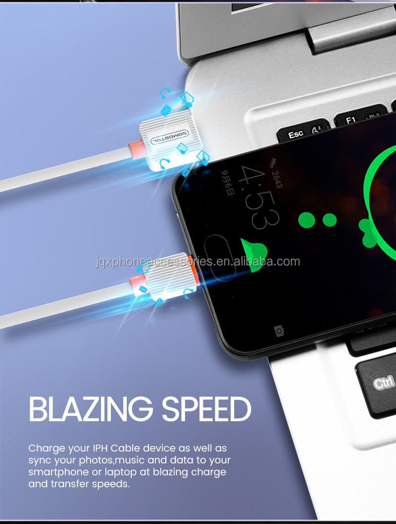 Wholesale 2.1A 1M Mobile Phone Charging Data Cable Phone Accesories For Samsung Micro Usb Cable