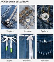 Salopette en jean décontractée pour femme, coupe ample sans manches, avec poches