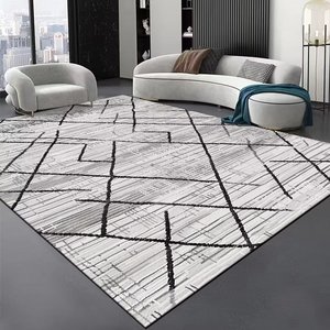 Alfombra Moderna de Gran Tamaño, Diseño <span class=keywords><strong>Oriental</strong></span>, Antideslizante, Resistente a las Manchas, de Poliéster, Acabado de Terciopelo Cristal - Product Image 4